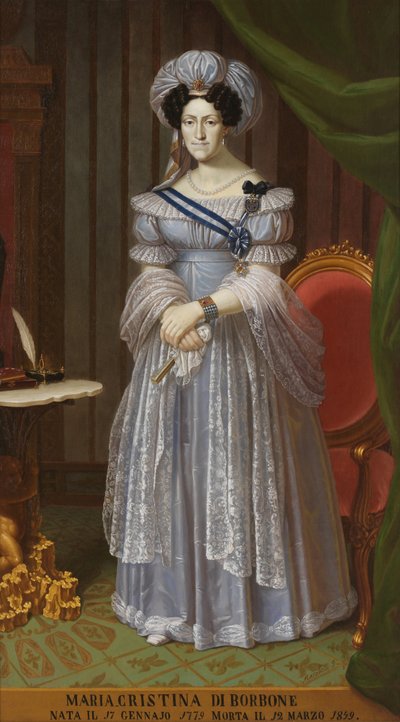 Portrait of Maria Cristina di Borbone by Unbekannt Unbekannt